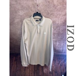 IZOD Collared Pullover Ribbed Sweater-2 button-Beige-Men’s size XL-EUC!!